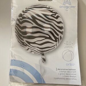 Zebra Print Decorative Balloon